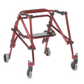 Inspired By Drive Nimbo 2G Lightweight Posterior Walker w/ Seat, Medium, Castle Red ka3200s-2gcr